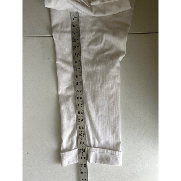 Blue Identity White Capri Pants With Rhinestone Embellishments Size 4 - Picture 6 of 6